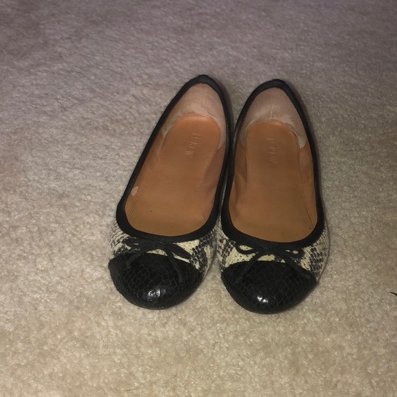 ðHOST PICKðJ. Crew Anya Snake Skin Ballet Flat - Picture 3 of 6